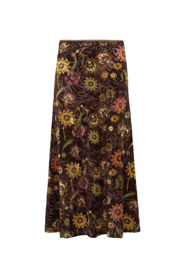 SINY - Floral printed midi skirt
