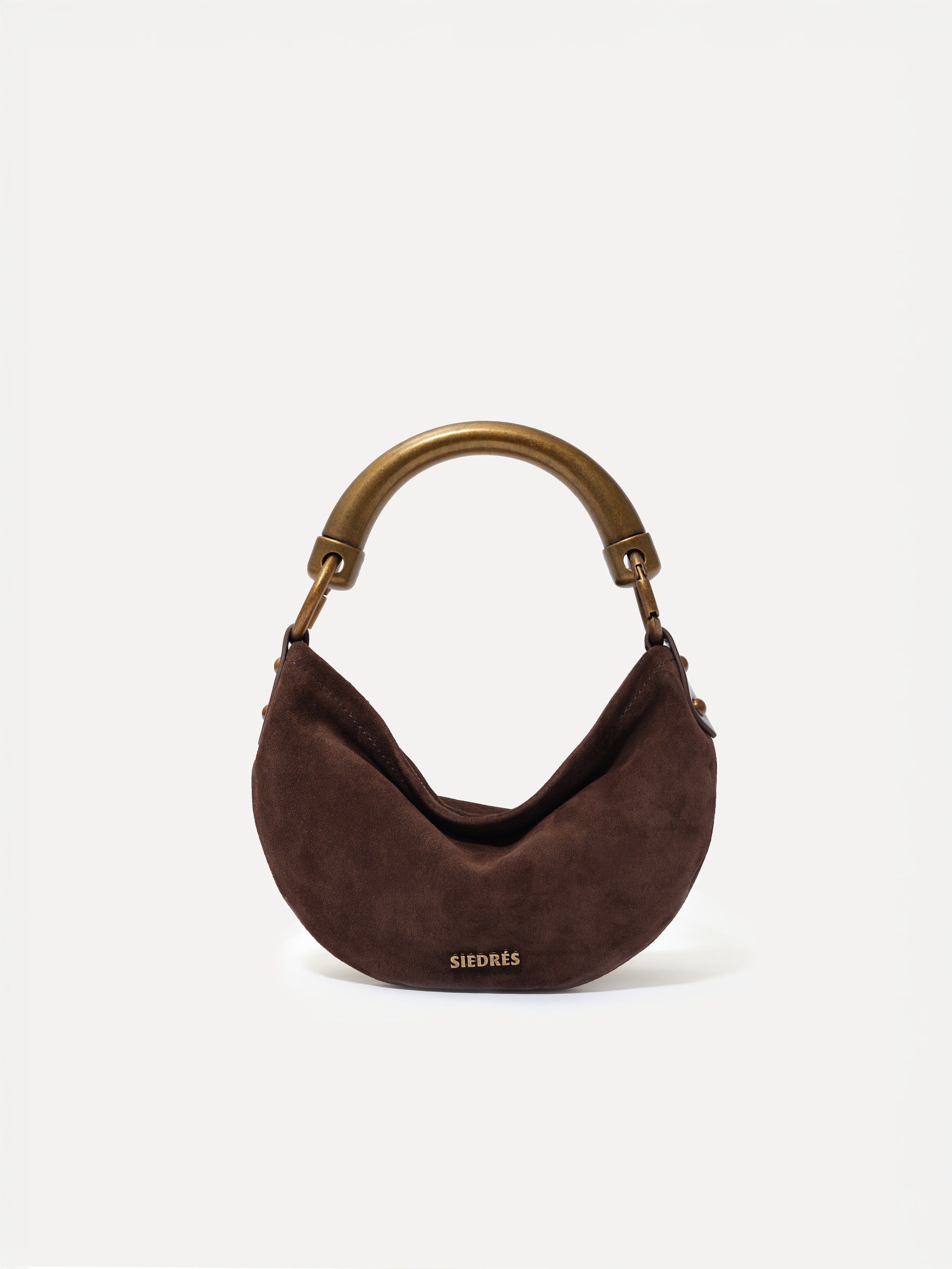CHÉRIE SMALL - Mini hobo bag with metal top handle by