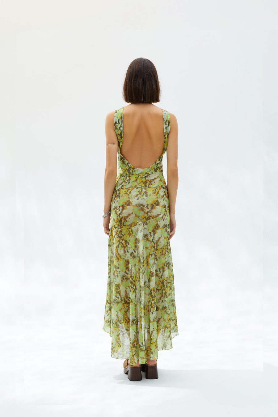 FENS - Printed open-back maxi dress