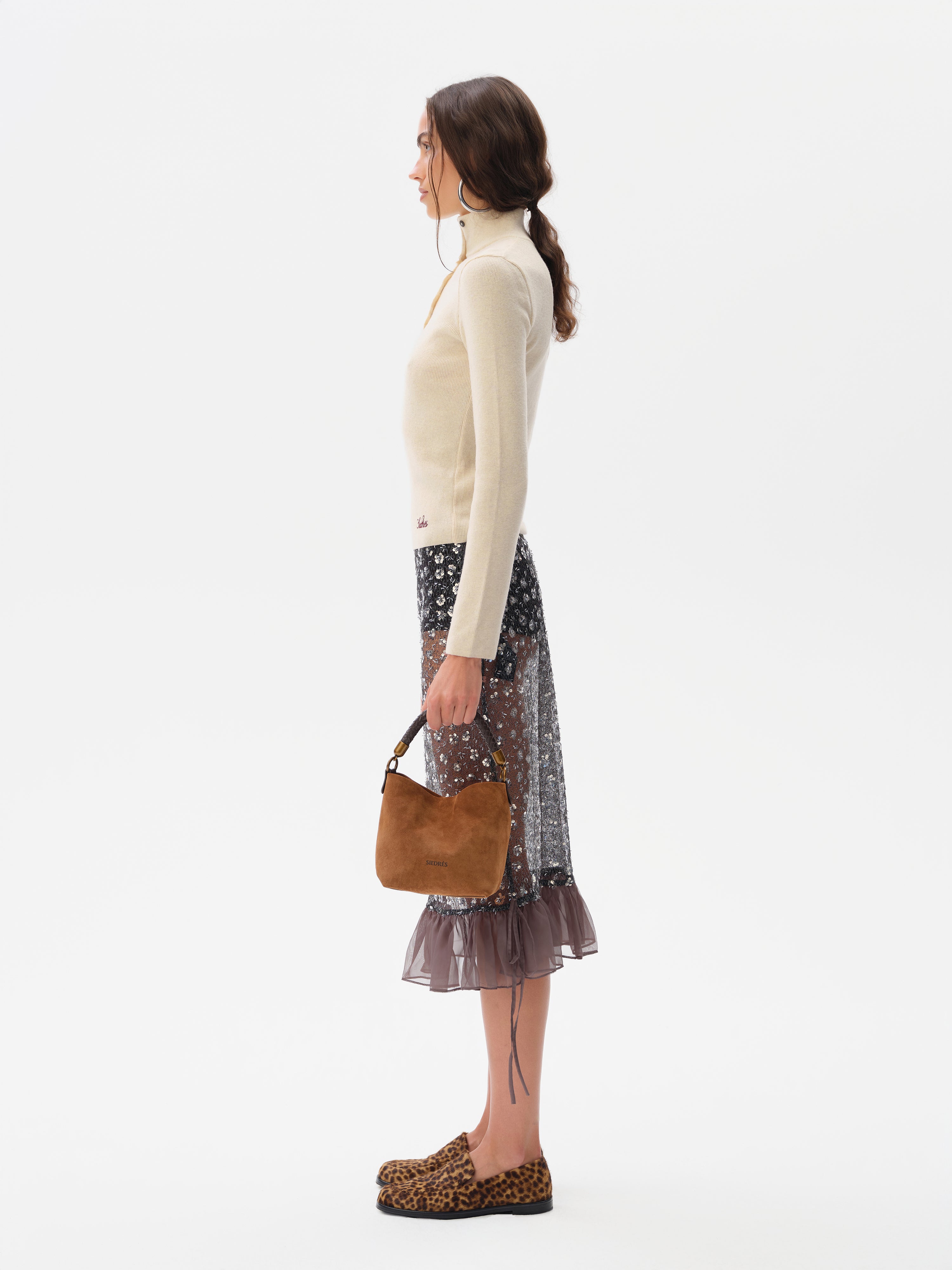 ELORA - High neck cashmere-wool knit