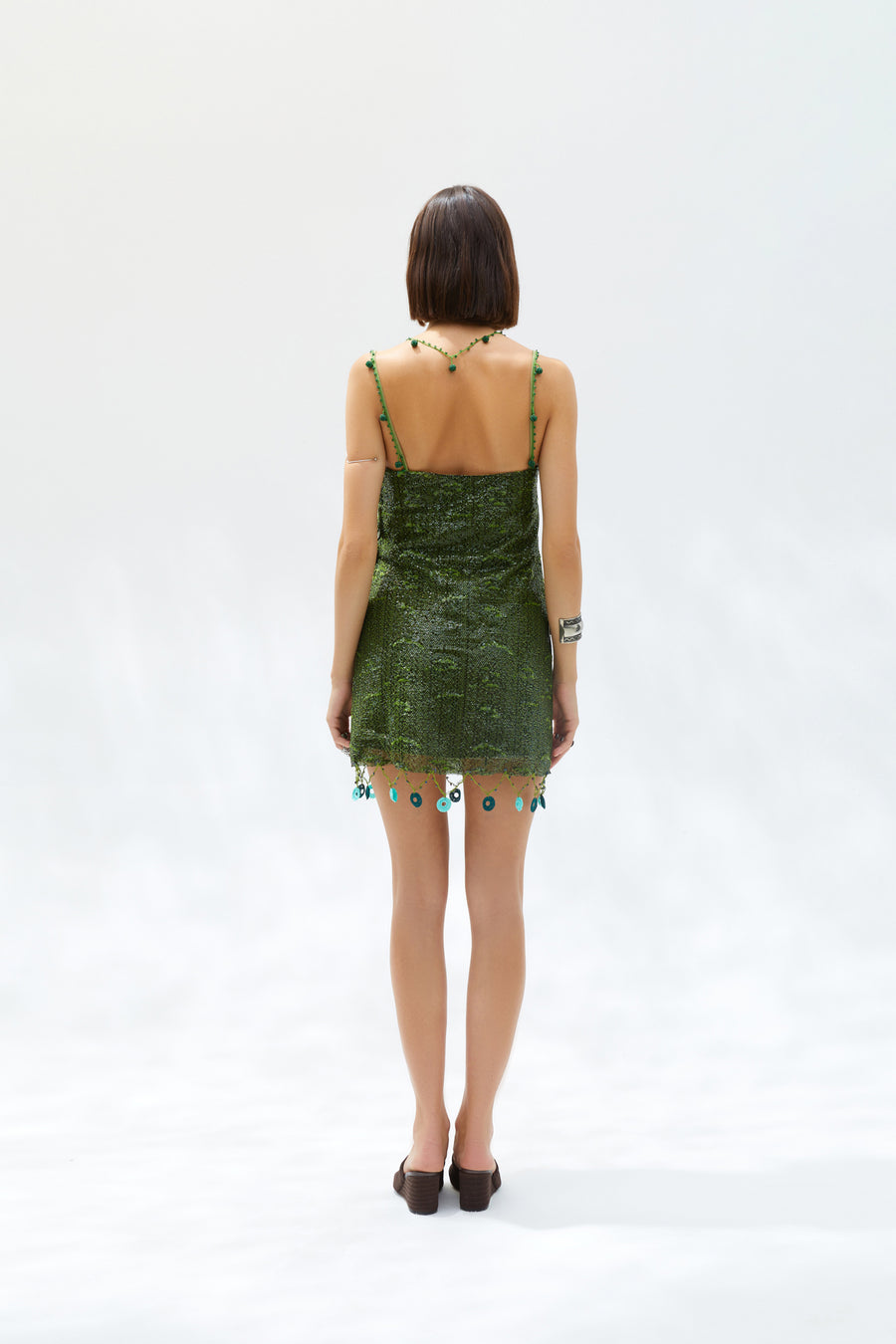 ENTA - Bead-embellished sequined mini dress