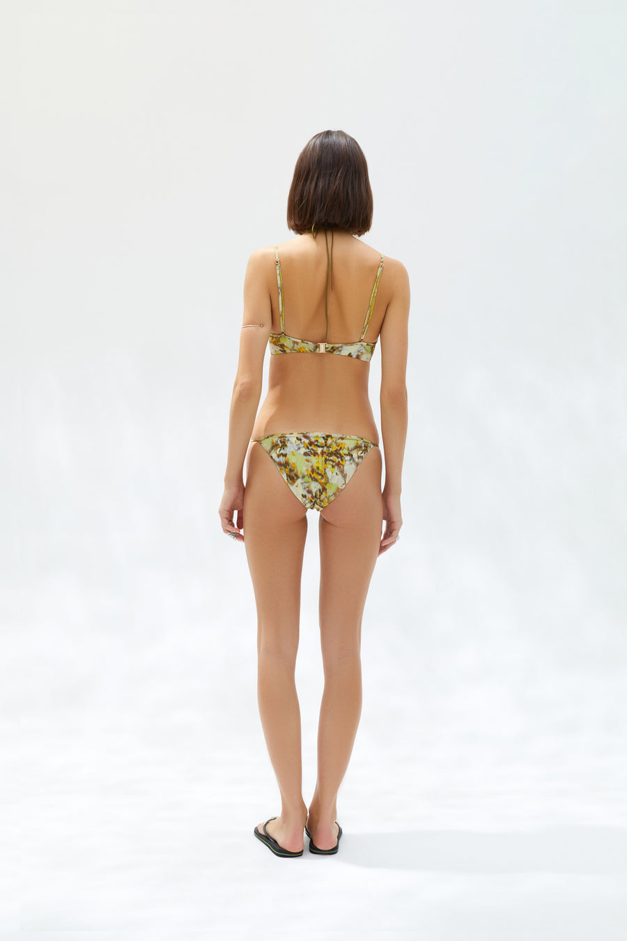 BANDY - Printed bandeau bikini top