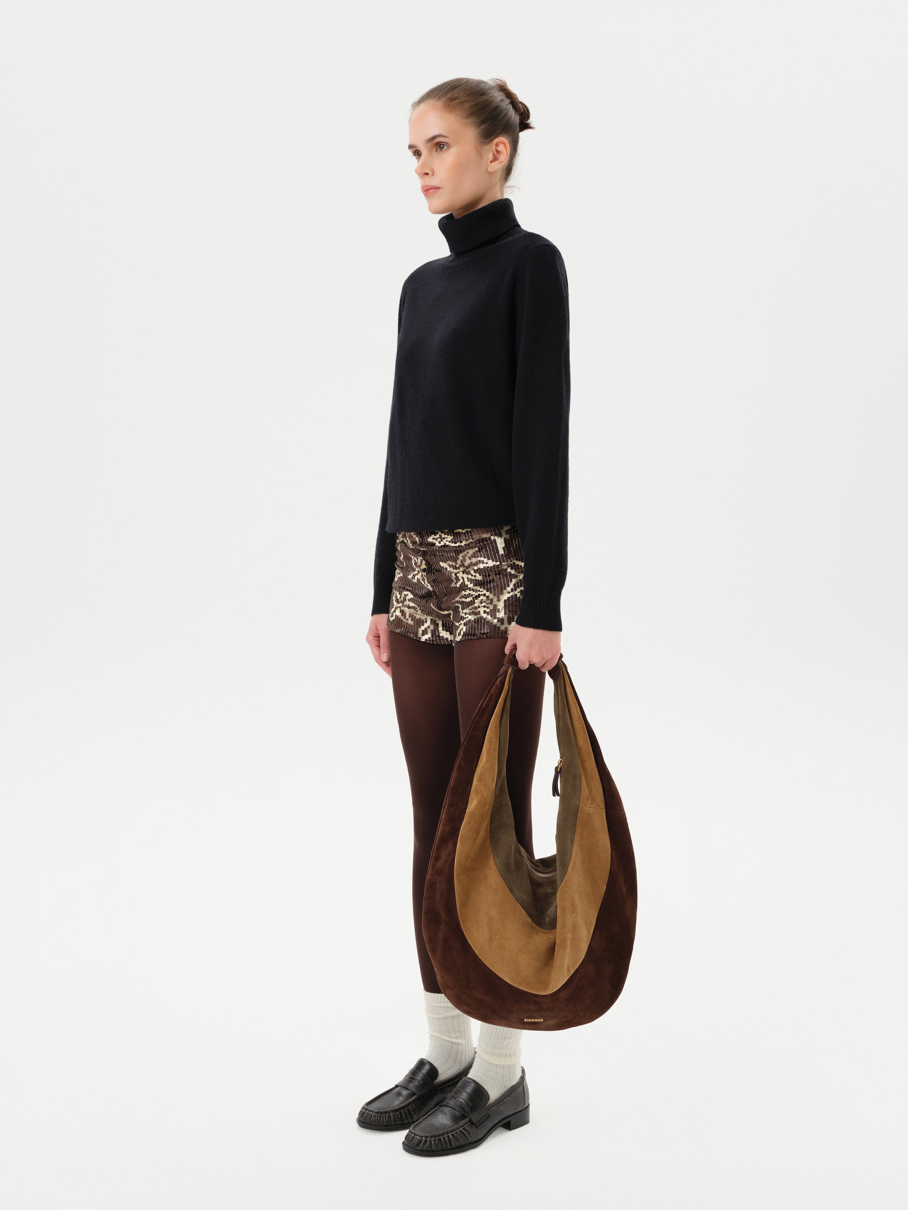 AFRA - Low-rise printed velvet mini shorts