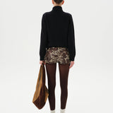 AFRA - Low-rise printed velvet mini shorts