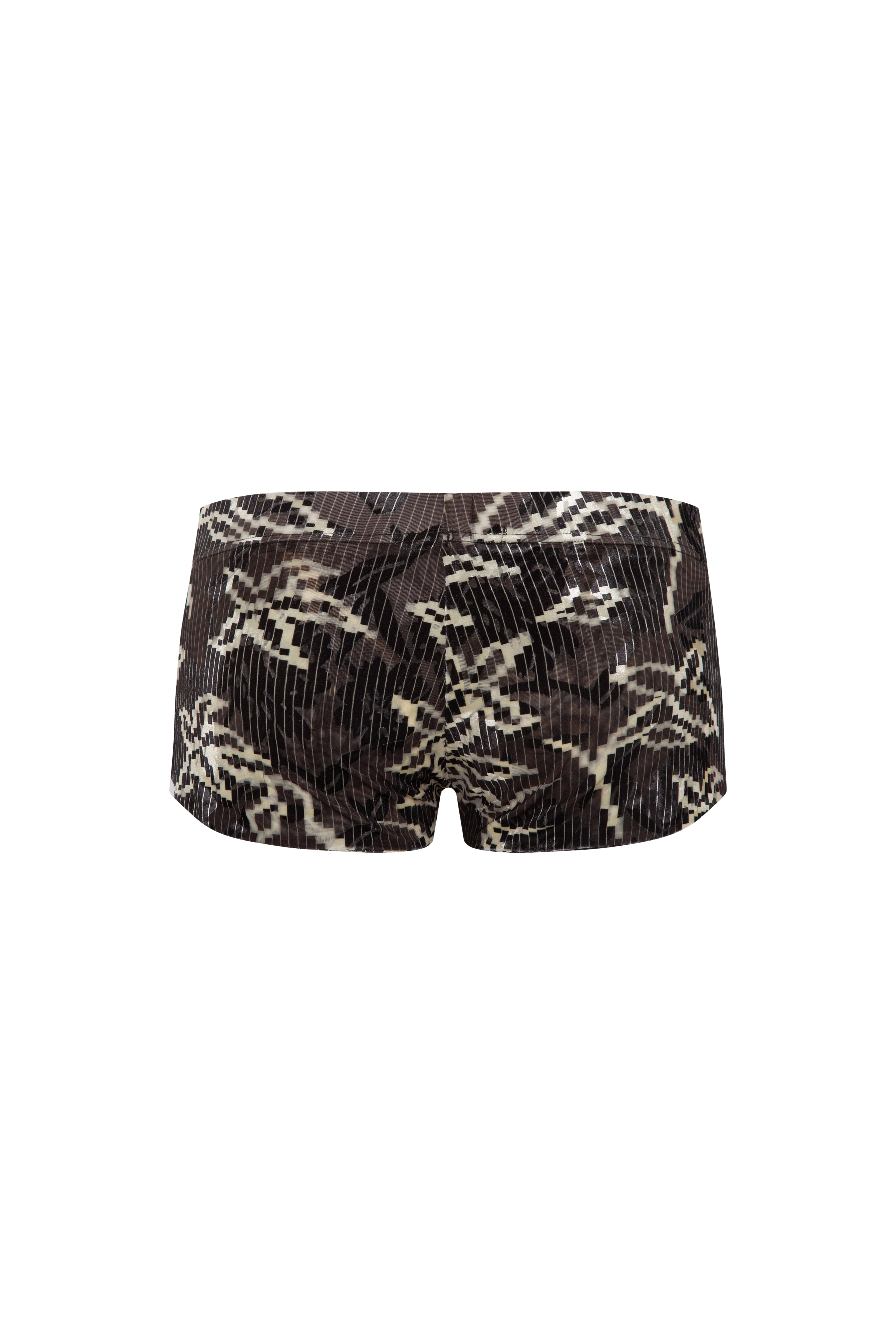 AFRA - Low-rise printed velvet mini shorts