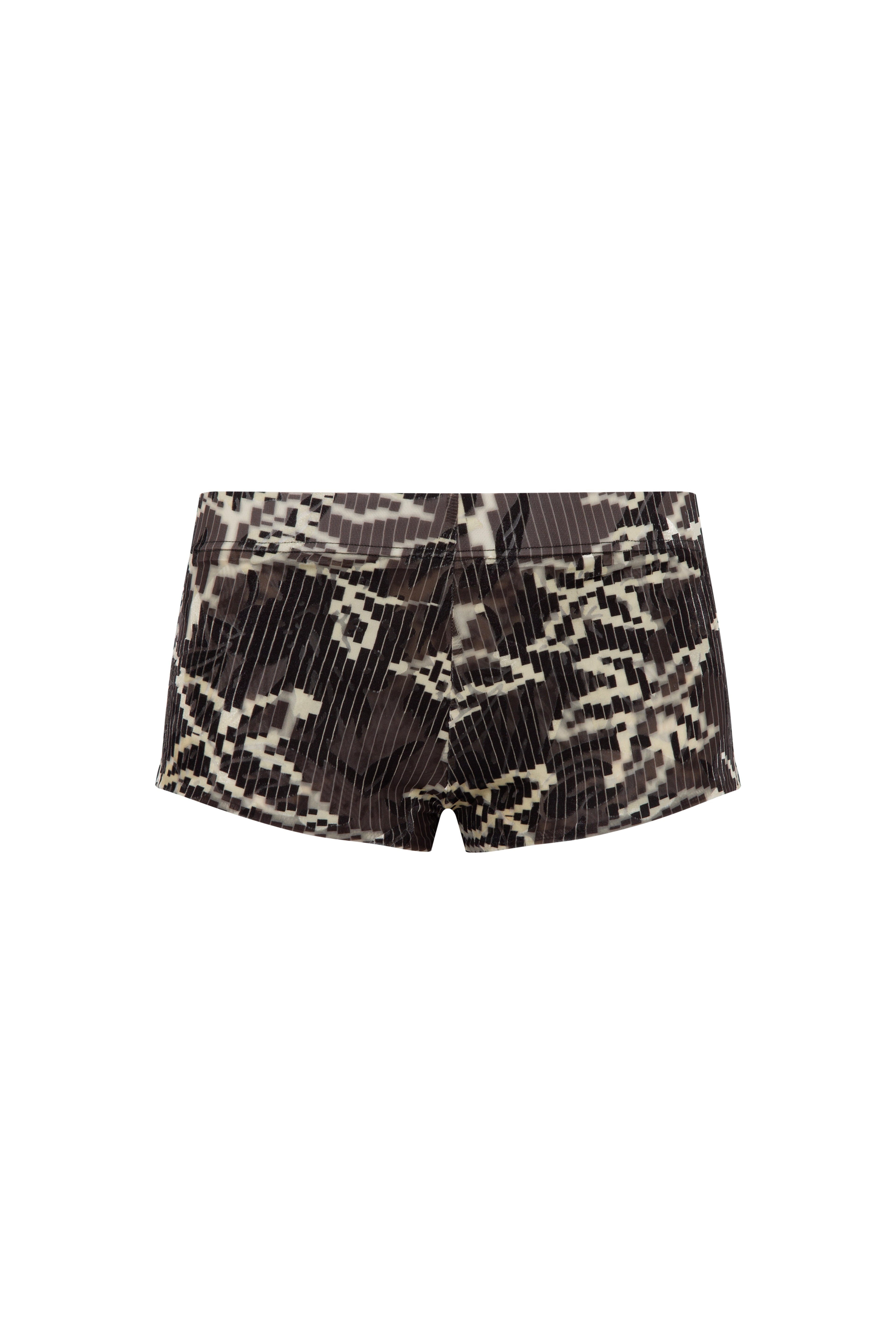 AFRA - Low-rise printed velvet mini shorts