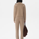 THEKLA - Drawstring knit jogger pants with stitch detailing