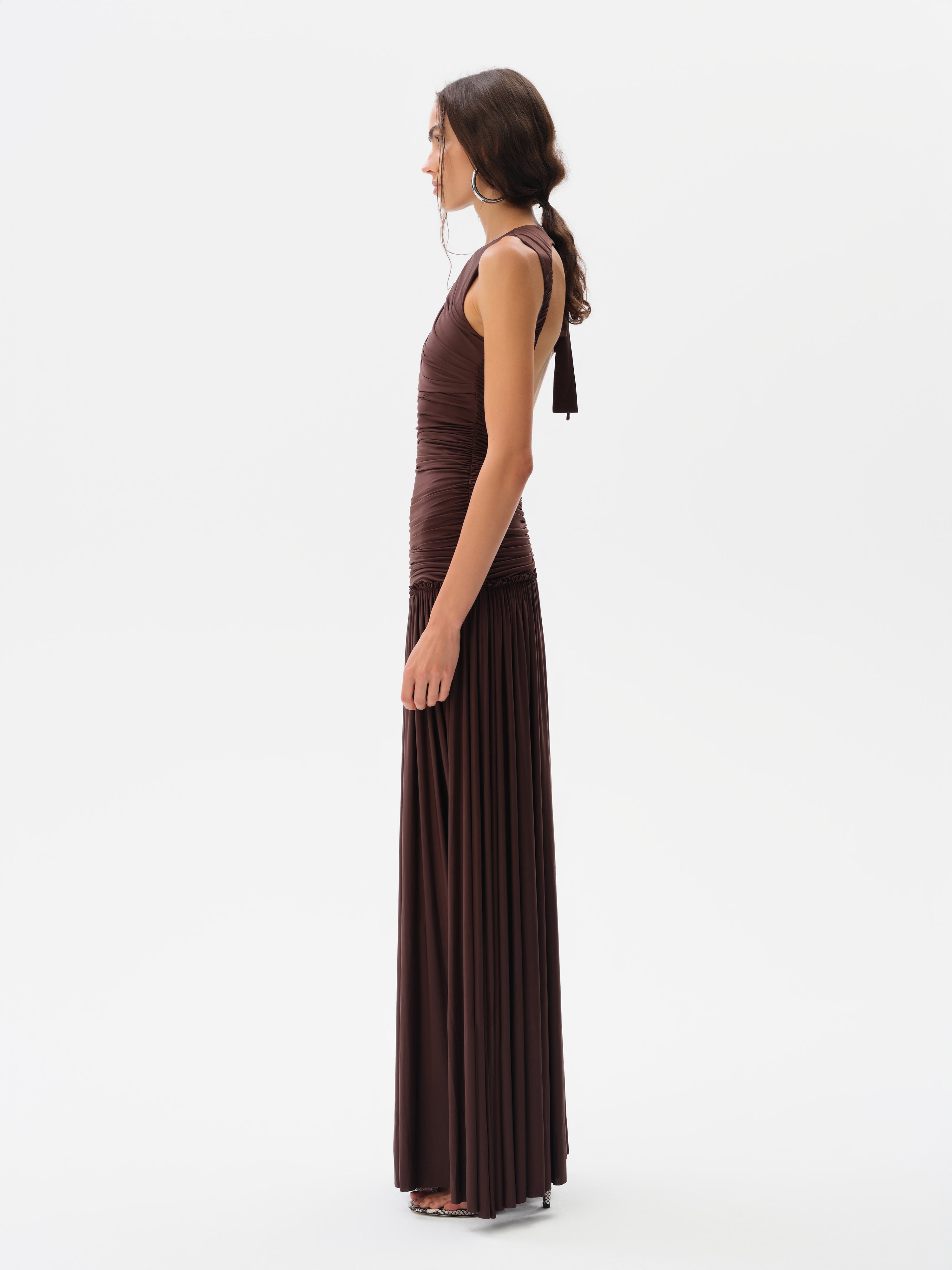 ALINA - Open-back ruched maxi jersey dress by SIEDRS | Official website ALINA - Open-back ruched maxi jersey dress by SIEDRS | Official website
