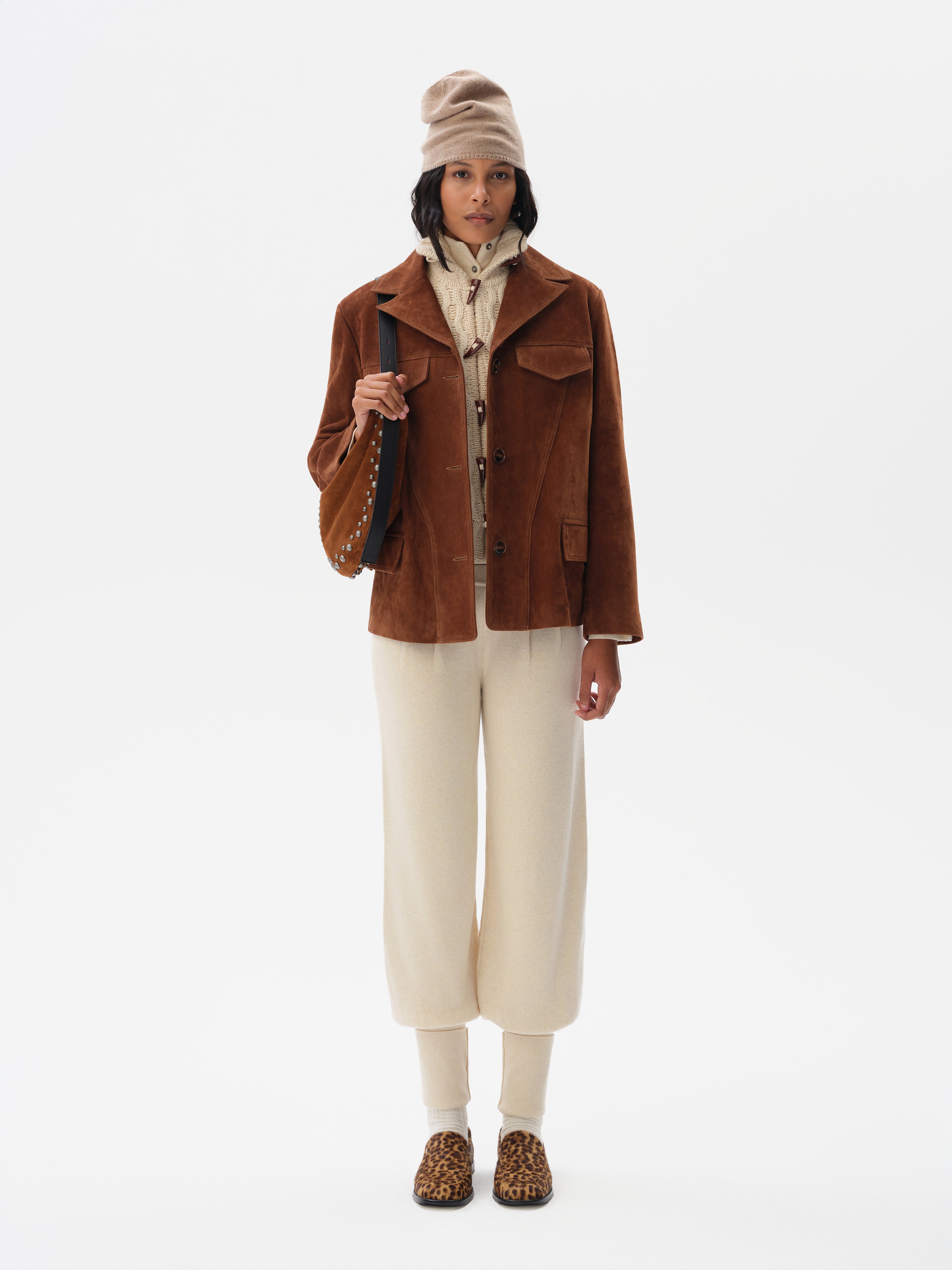 ROSENA - Pleated knit harem pants