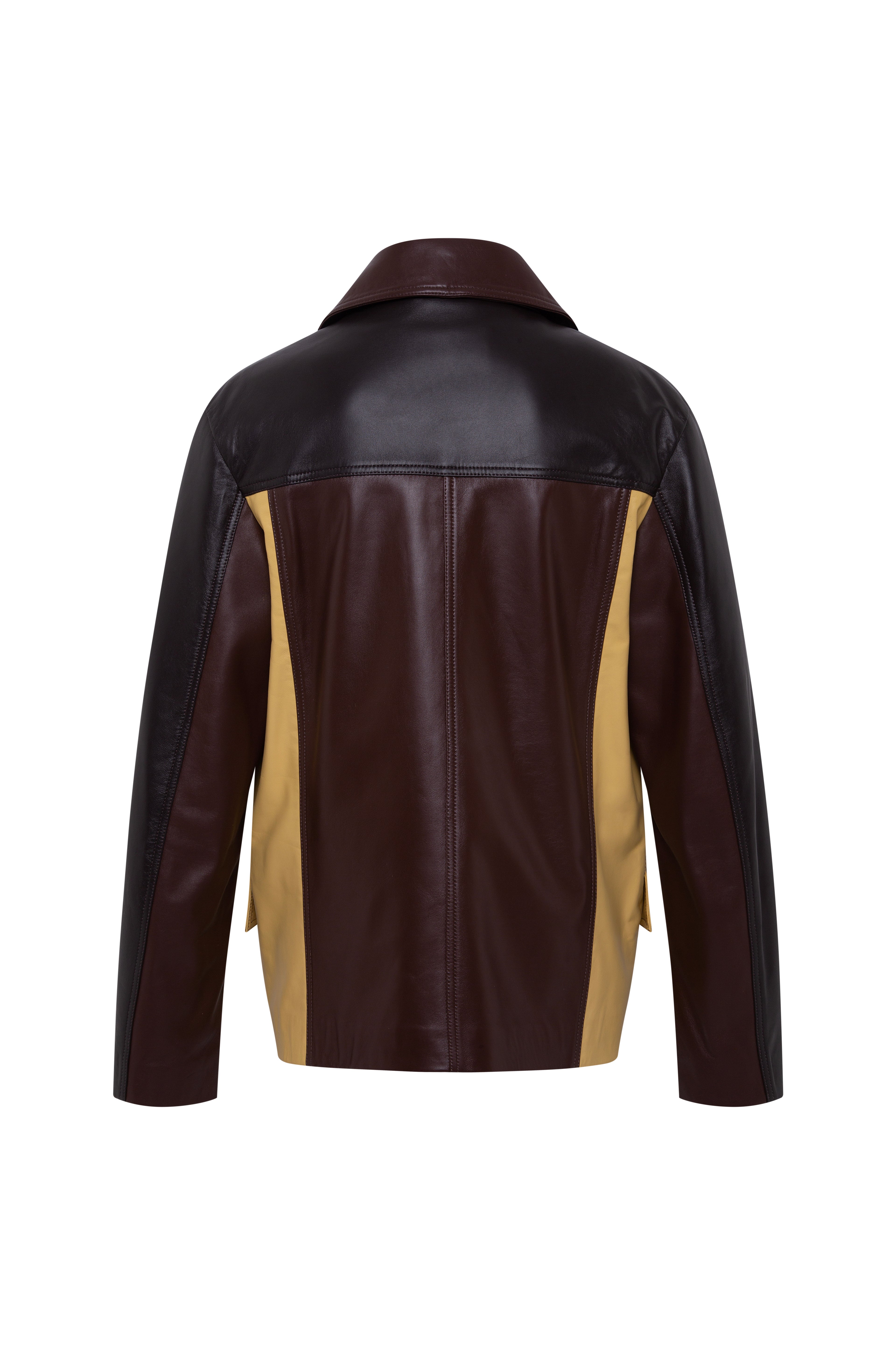ASEAN - Oversized multi colored leather jacket