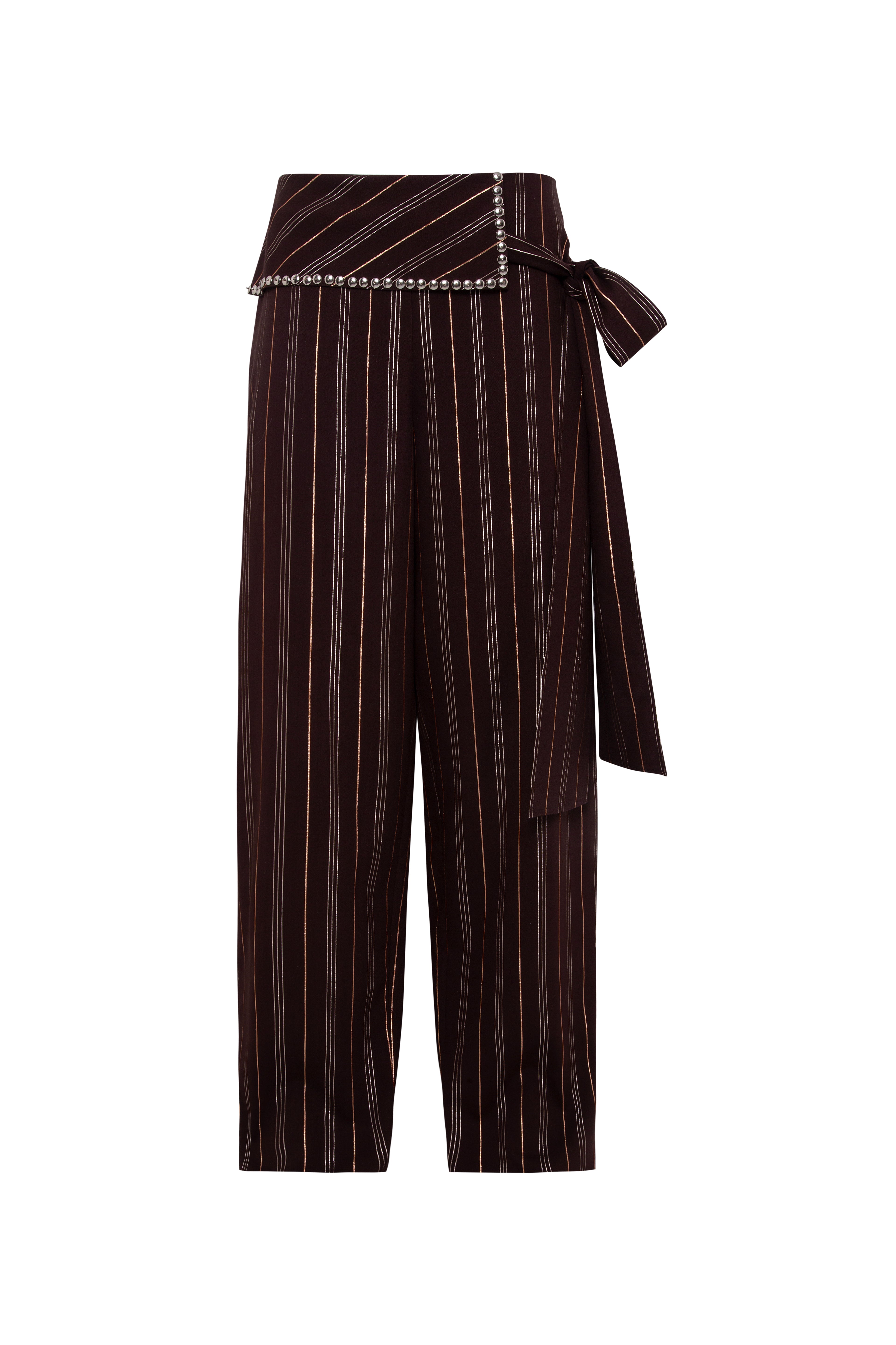 BLANCHE - Studded wrap-style pants