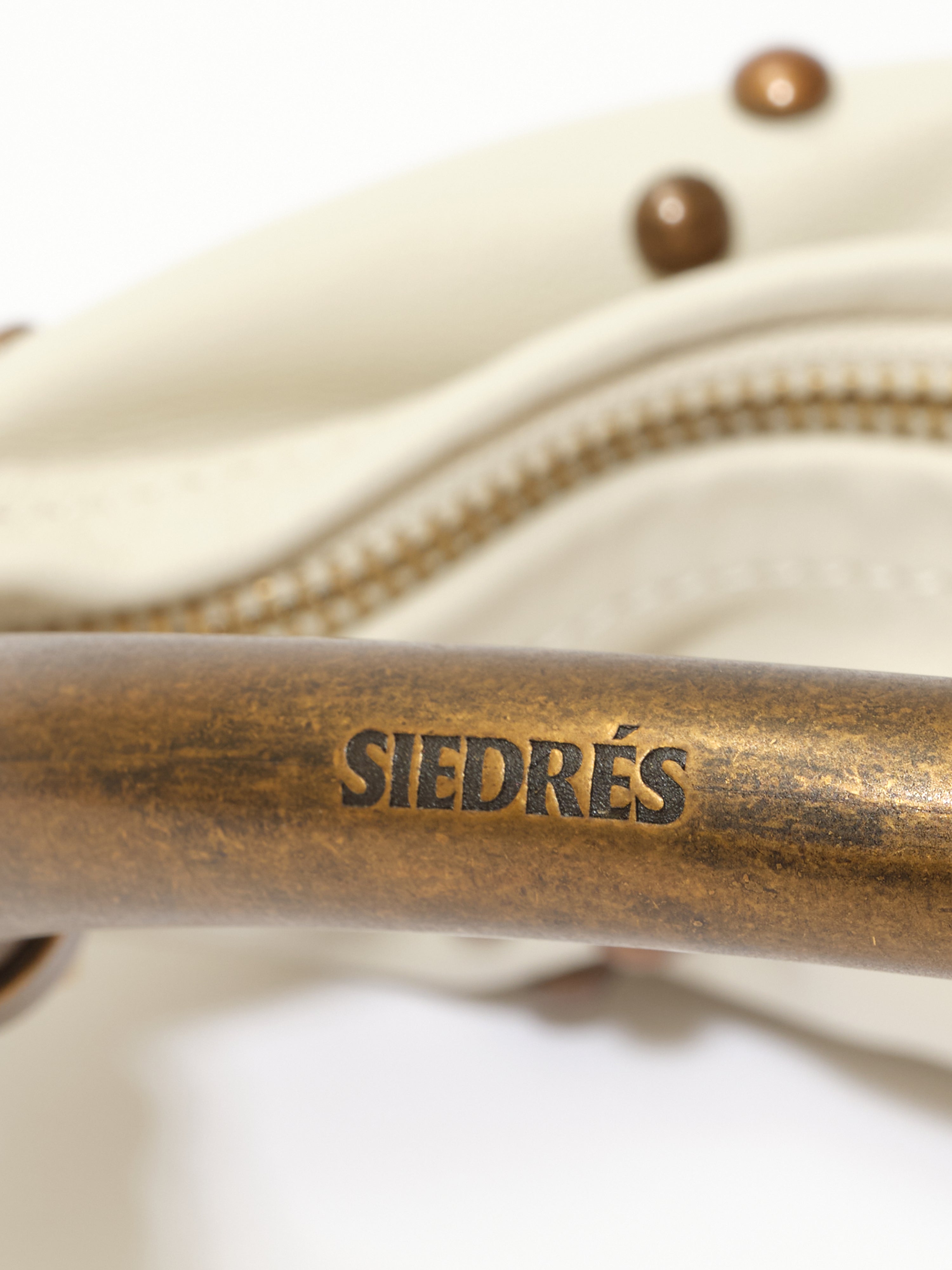 CHÉRIE SMALL - Mini hobo bag with metal top handle and studded