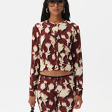 POLI - Printed jersey cardigan