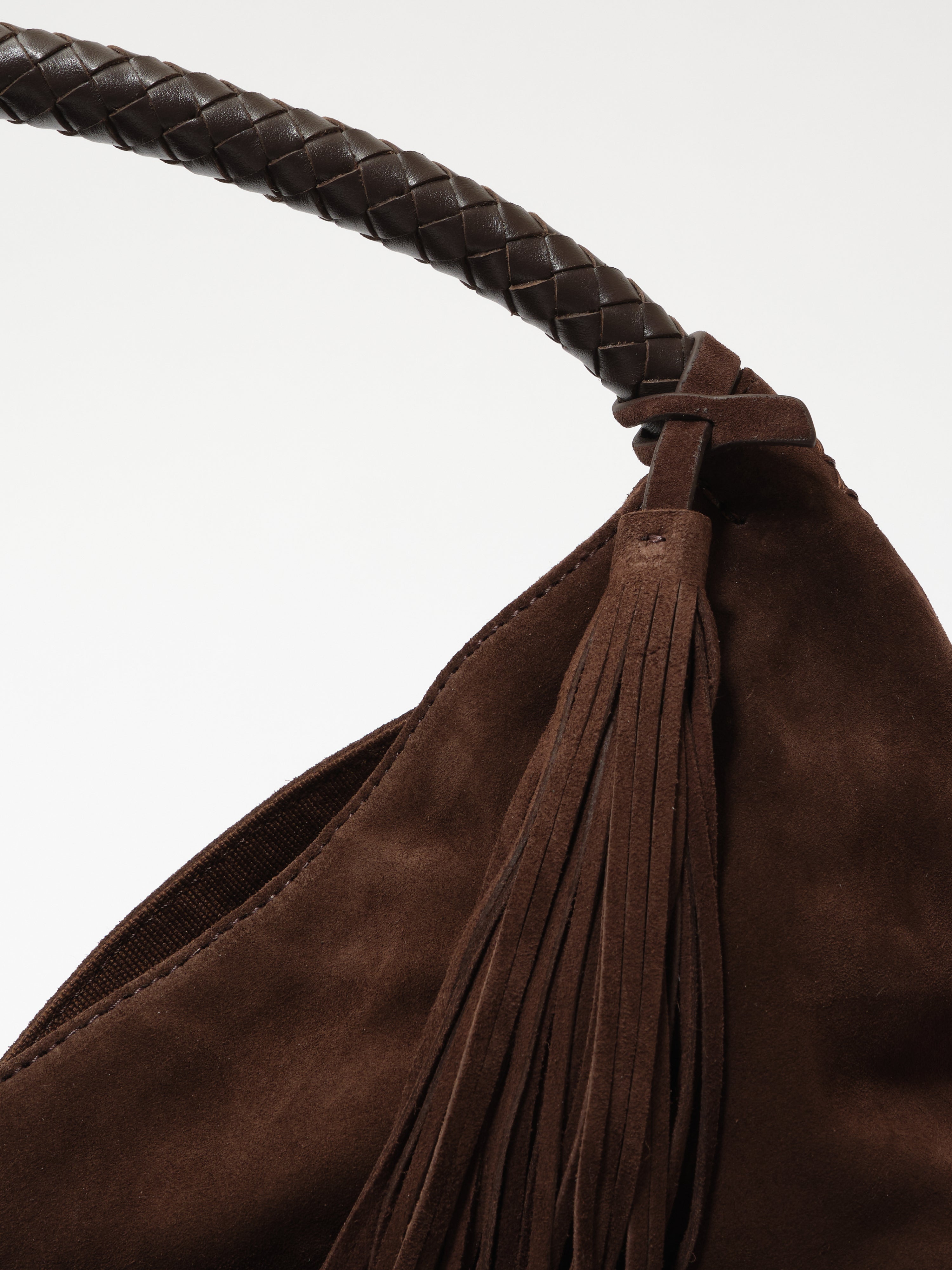 GALIA - Oversized tote bag with woven handle and removable tassel charm