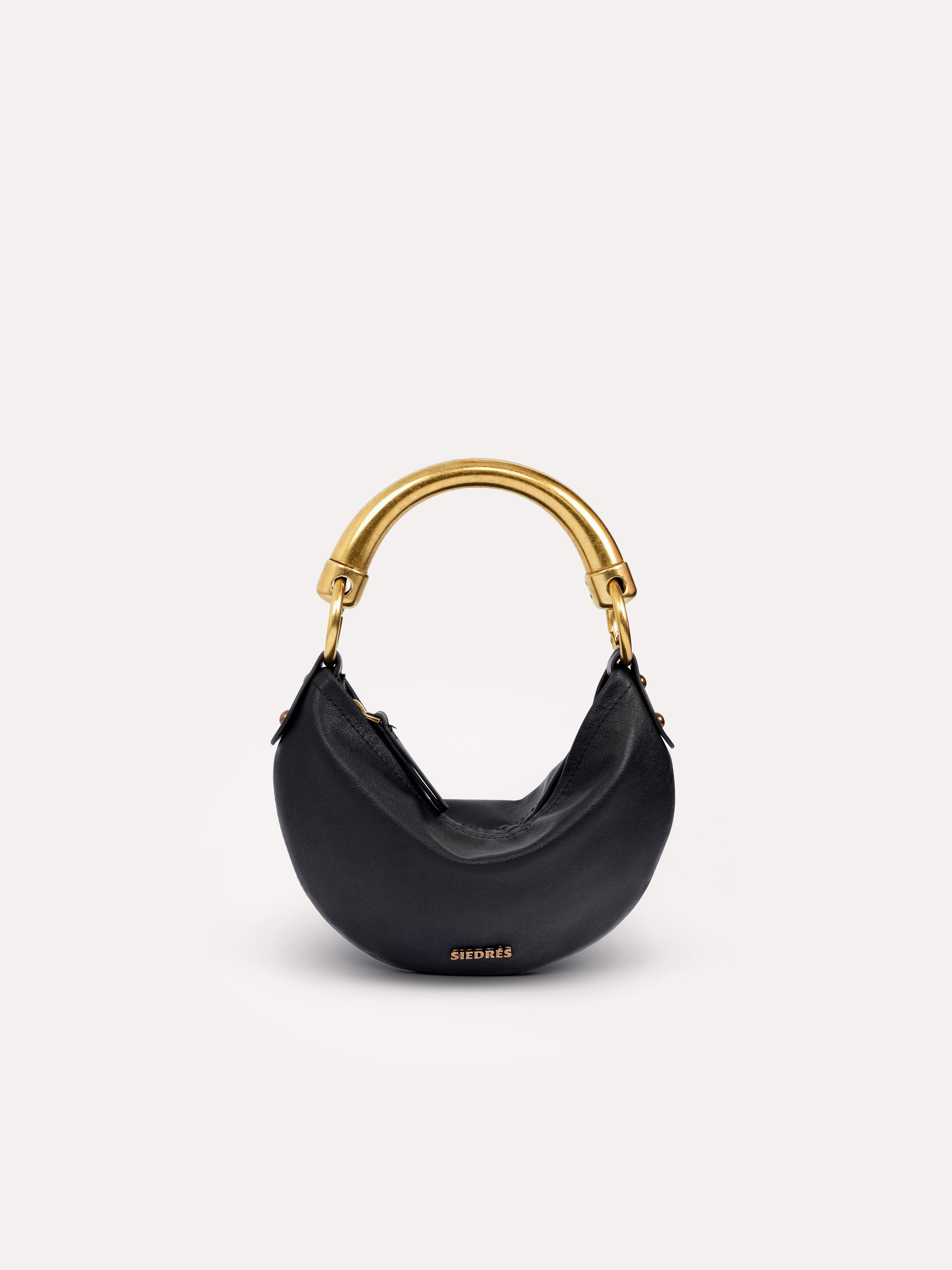 CHÉRIE SMALL - Mini hobo bag with metal top handle