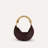 CHÉRIE SMALL - Mini hobo bag with metal top handle