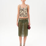 CALI - Velvet tank top with devoré detail