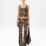 CALI - Velvet devoré printed tank top