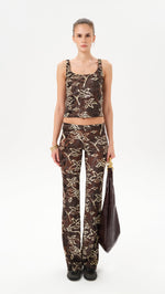 CALI - Velvet devoré printed tank top