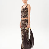 CALI - Velvet devoré printed tank top