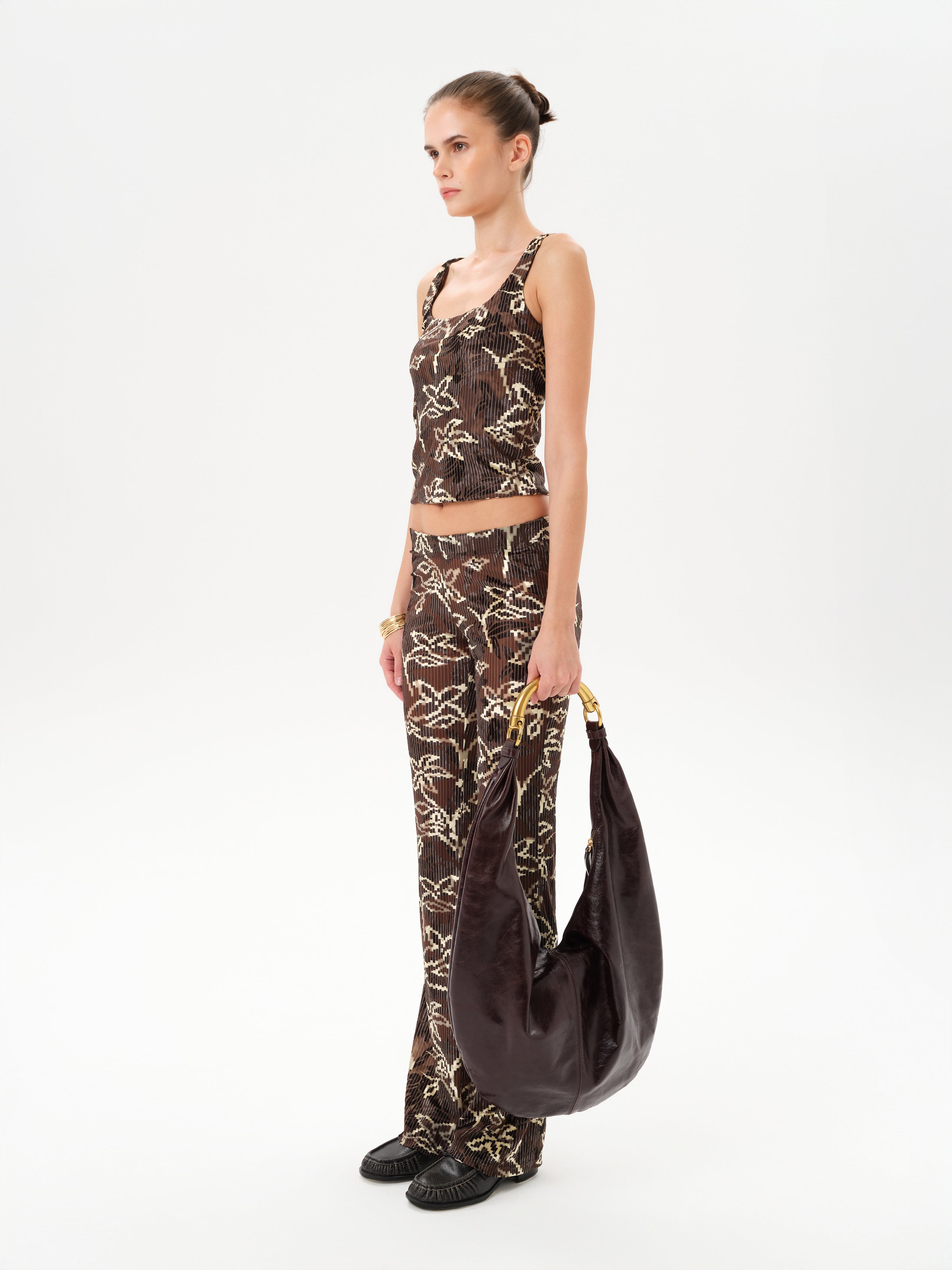 CALI - Velvet devoré printed tank top