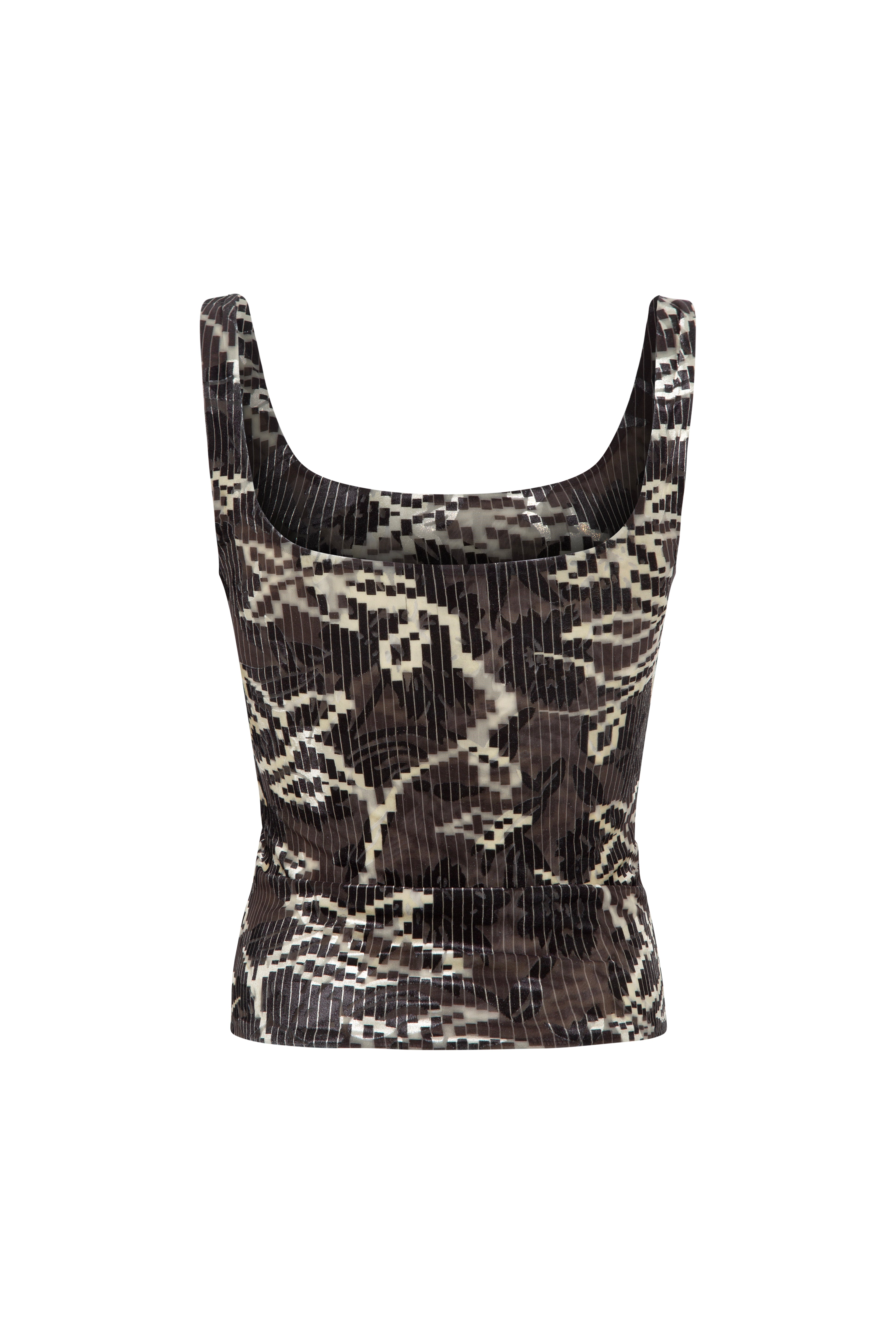 CALI - Velvet devoré printed tank top