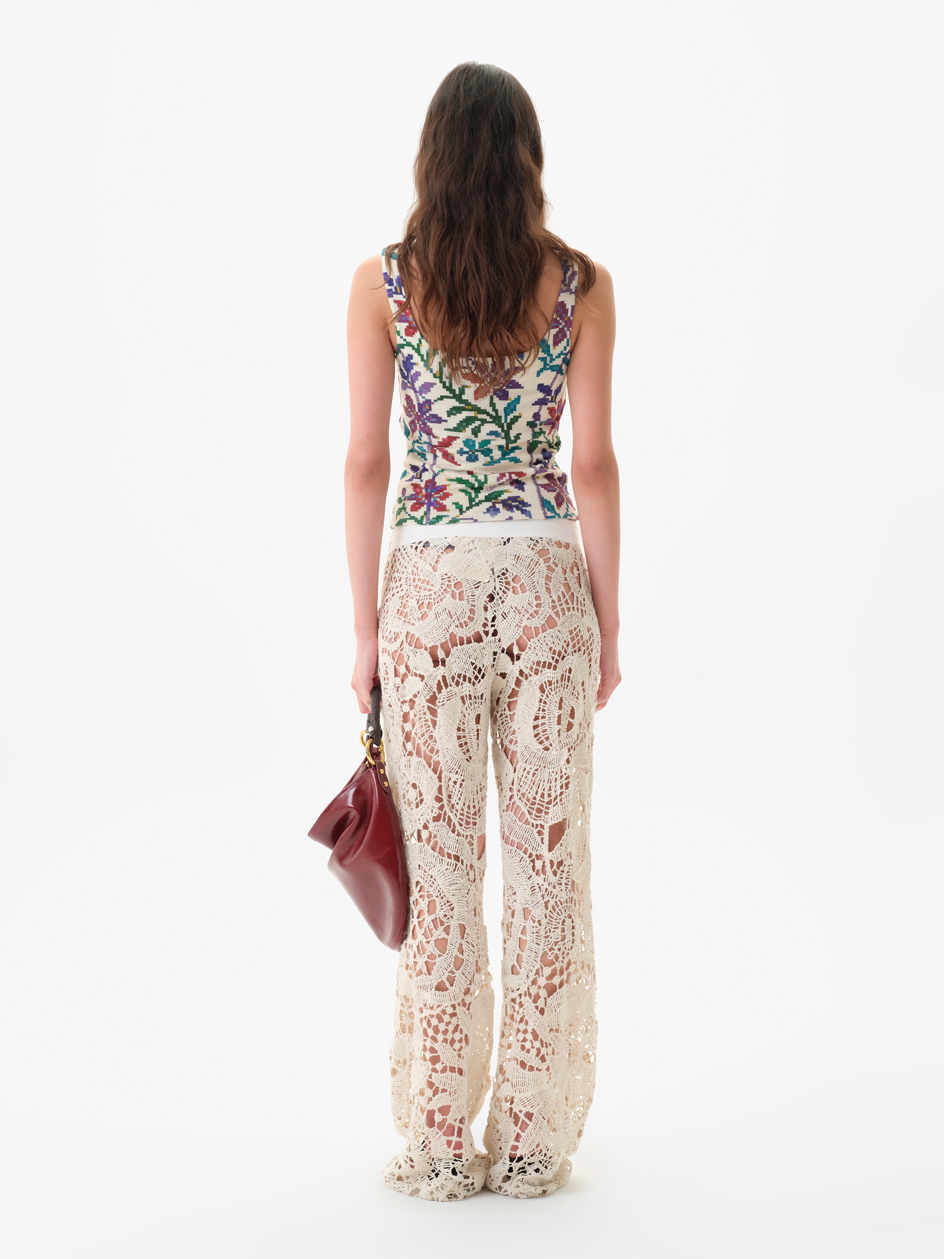 CALI - Printed square-neck tank top