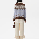 CELESTE - Wool jacquard-knit sweater