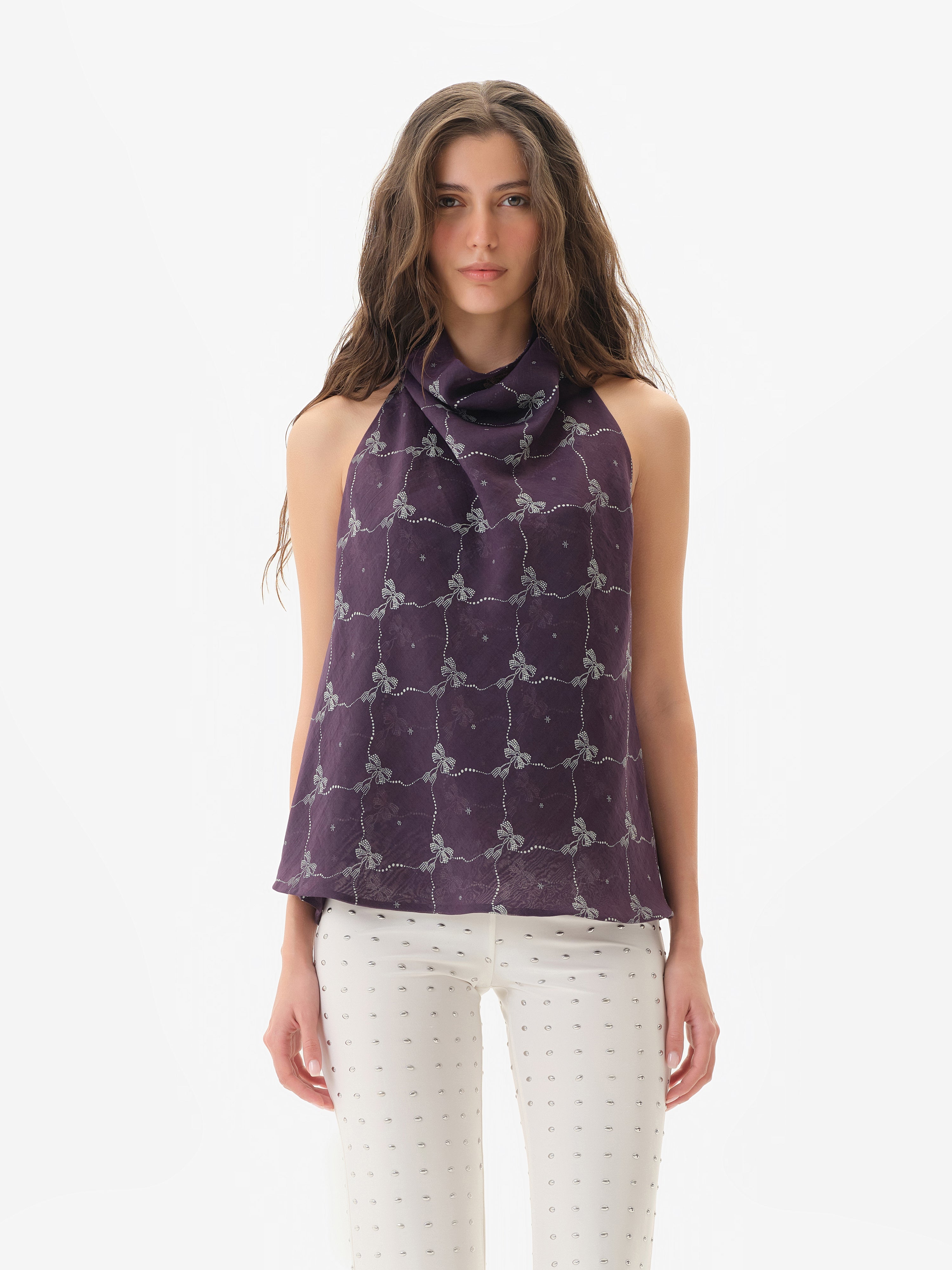 CLEM - Open-back draped top