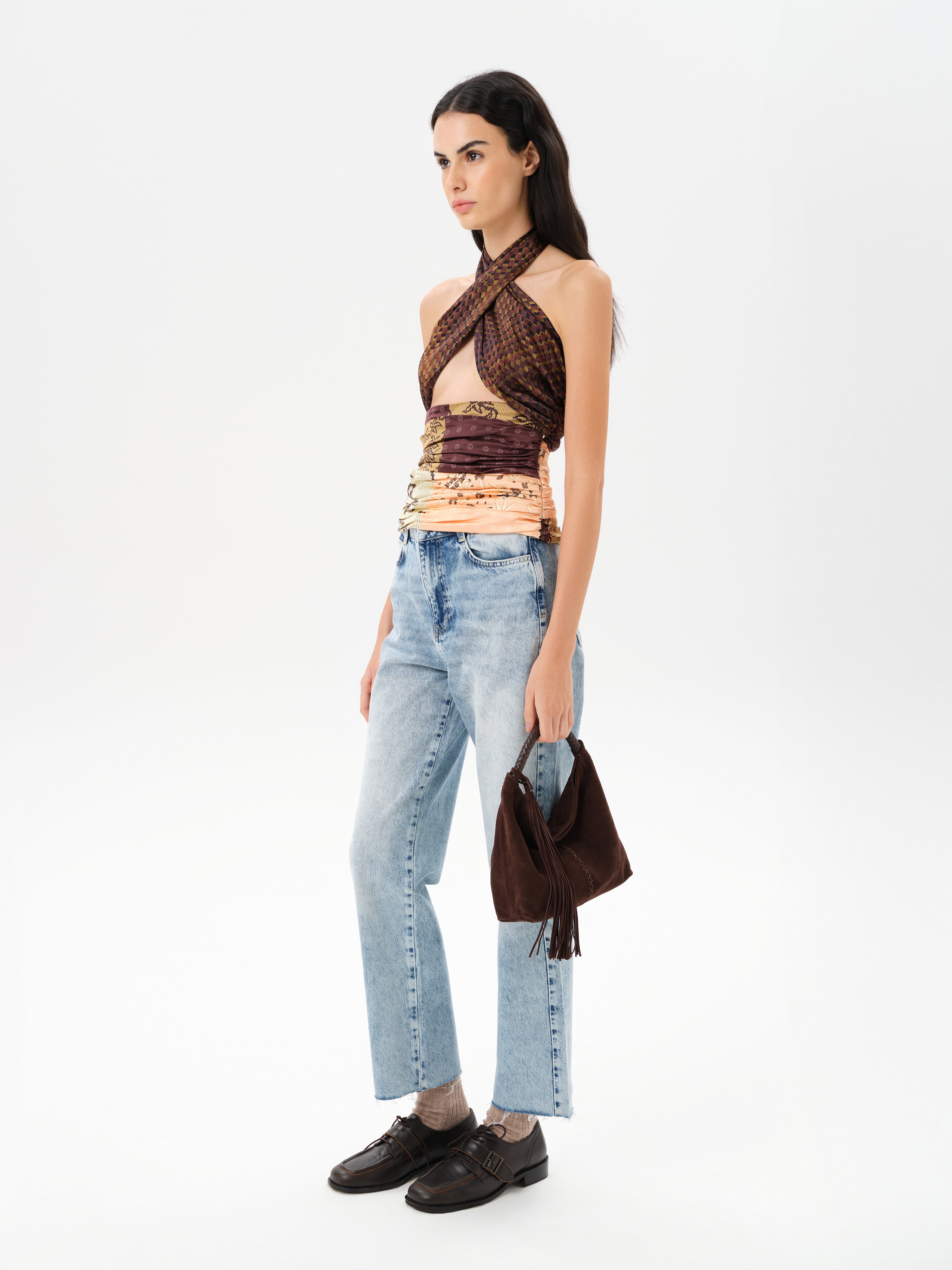 DAKY - Hem detailed low-rise straight-leg jeans