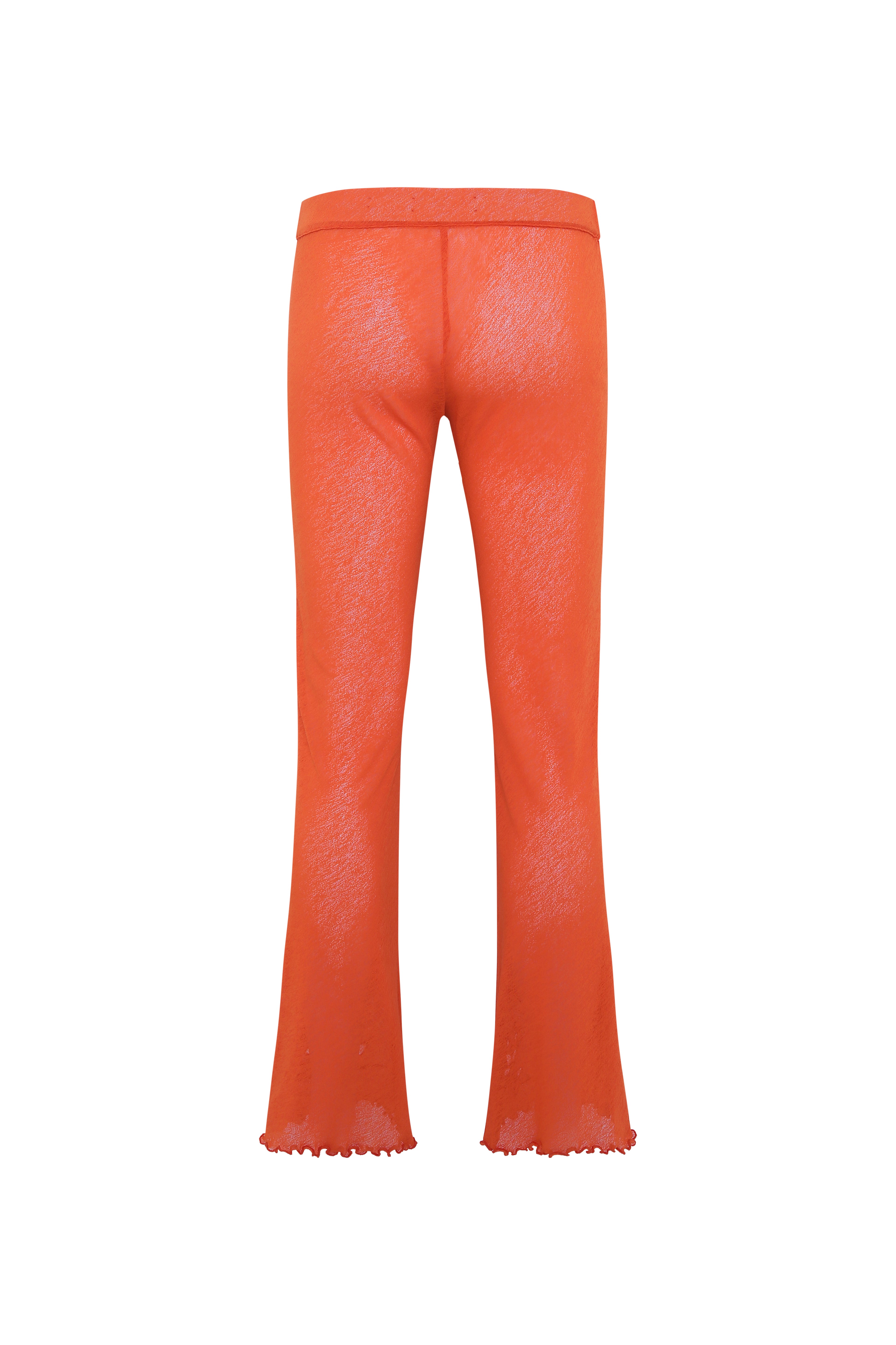 DANIA - Semi-sheer mesh pants with tonal embroidery details