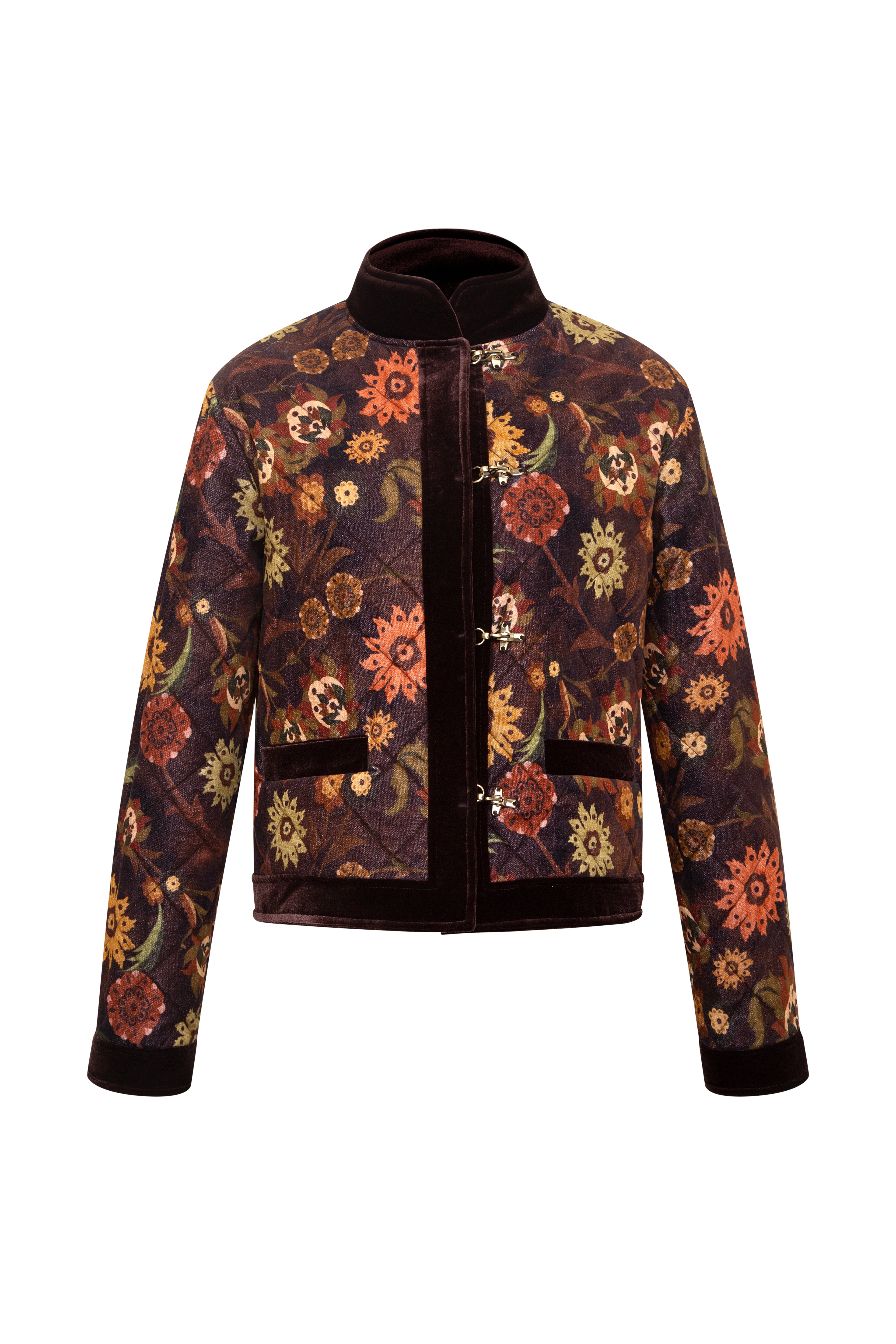 DONNA - Floral jacket with hook closure