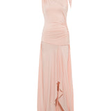 ECO - Ruching detailed asymmetric jersey dress