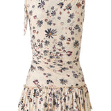 FLORIANA - Floral-printed ruffled mini dress