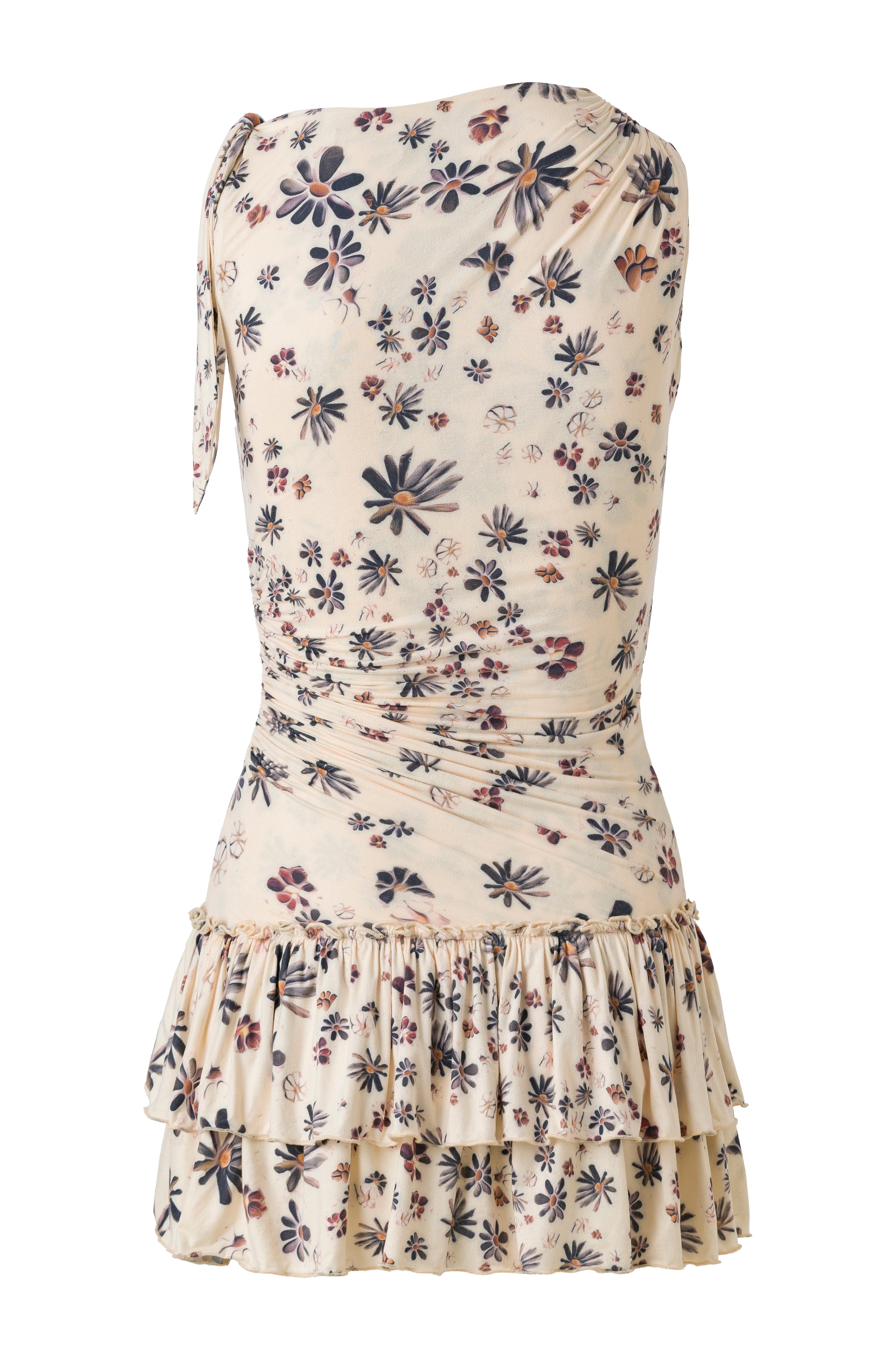 FLORIANA - Floral-printed ruffled mini dress