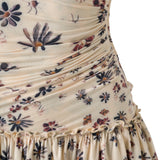 FLORIANA - Floral-printed ruffled mini dress