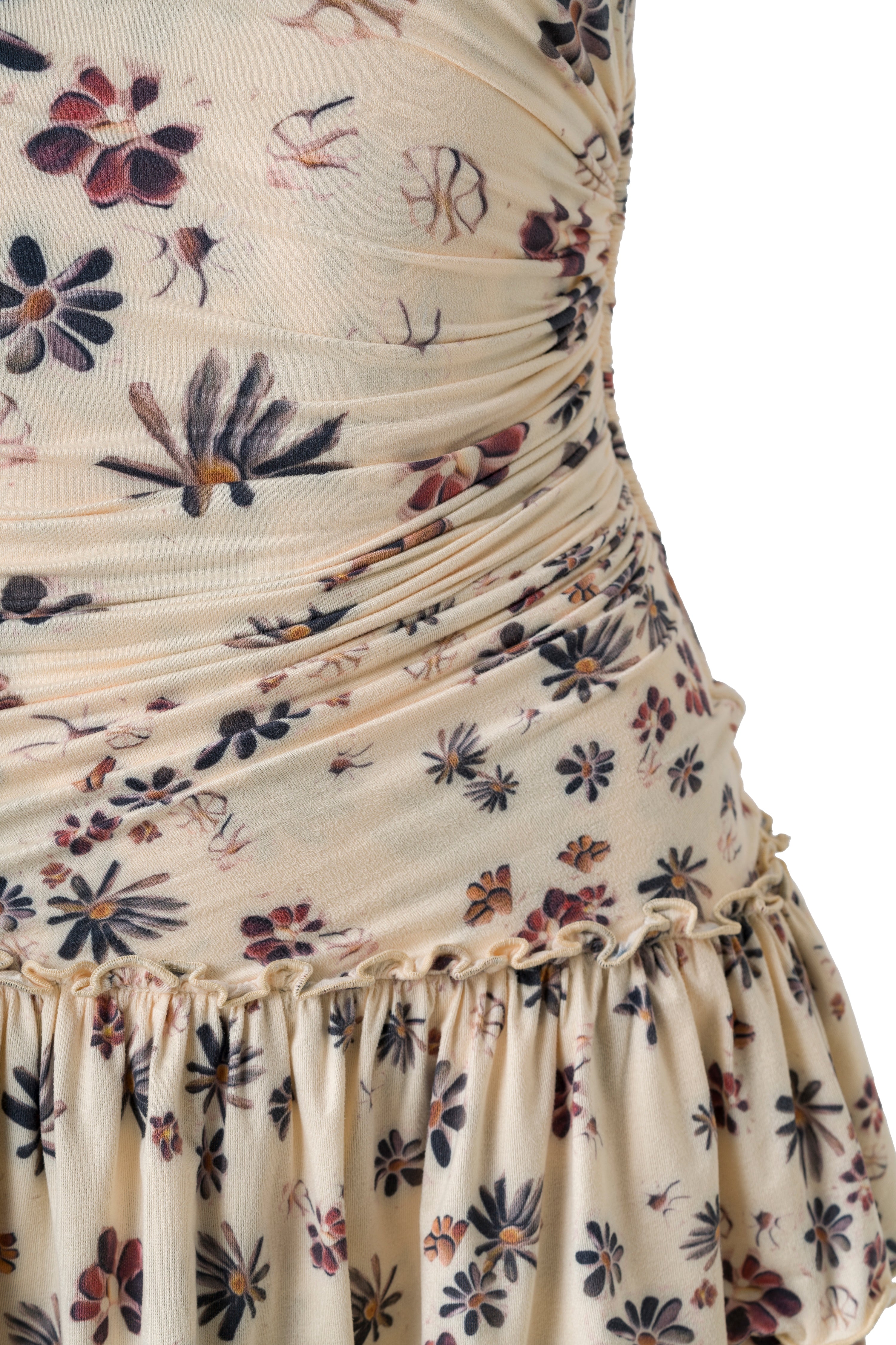 FLORIANA - Floral-printed ruffled mini dress