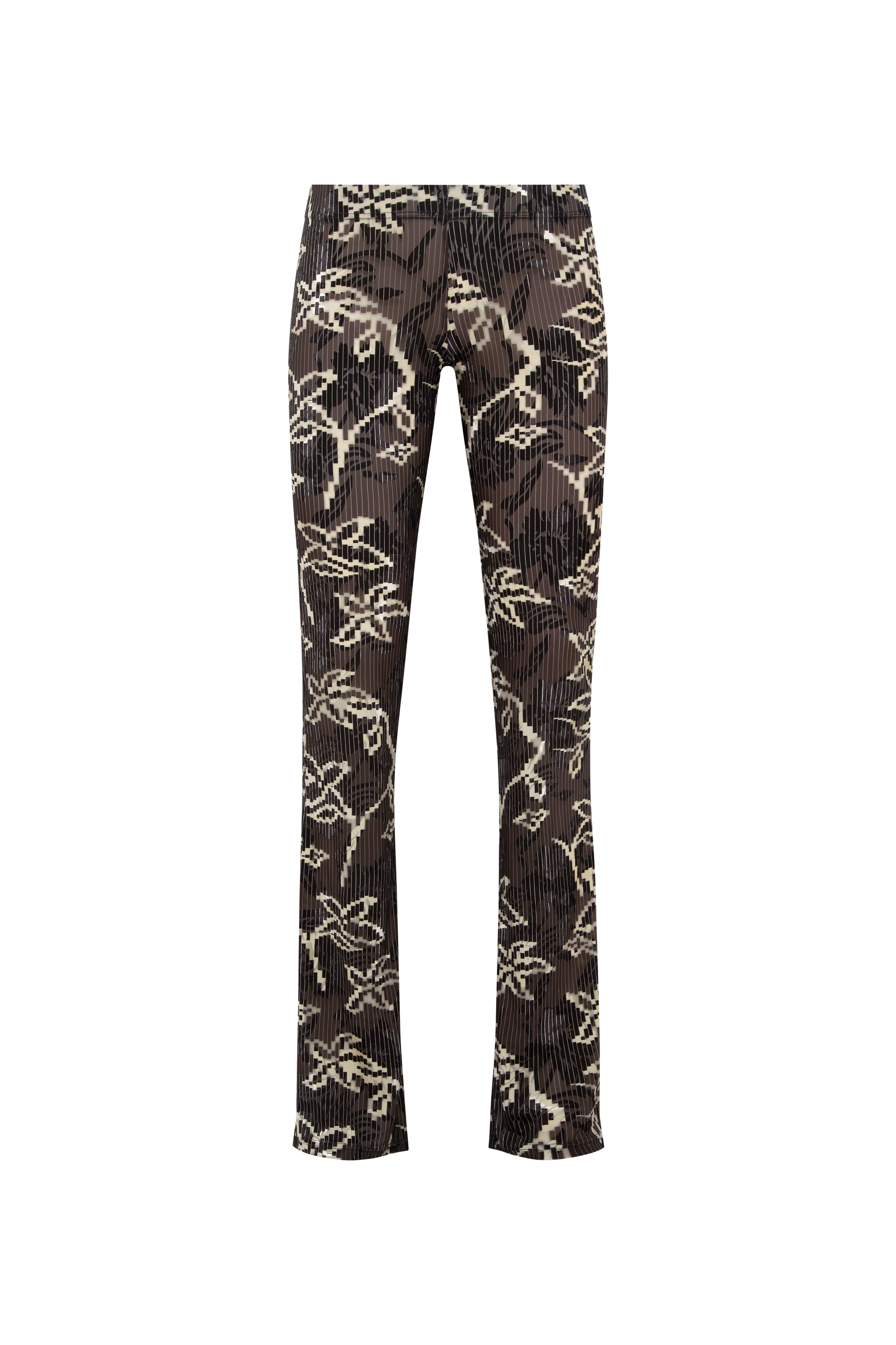 FLO - Low-rise printed velvet pants