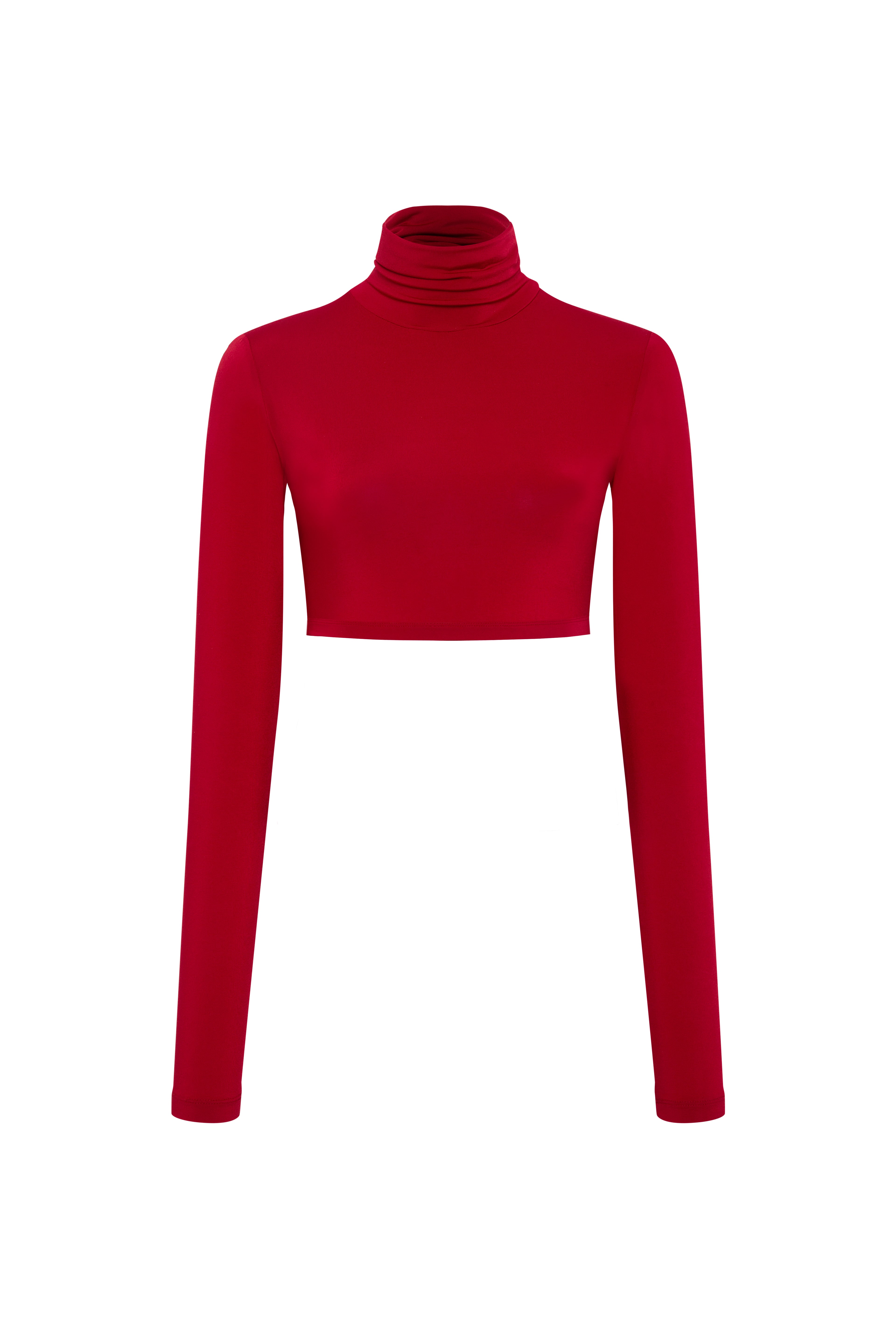 GEORGIE - Long sleeve cropped turtleneck top