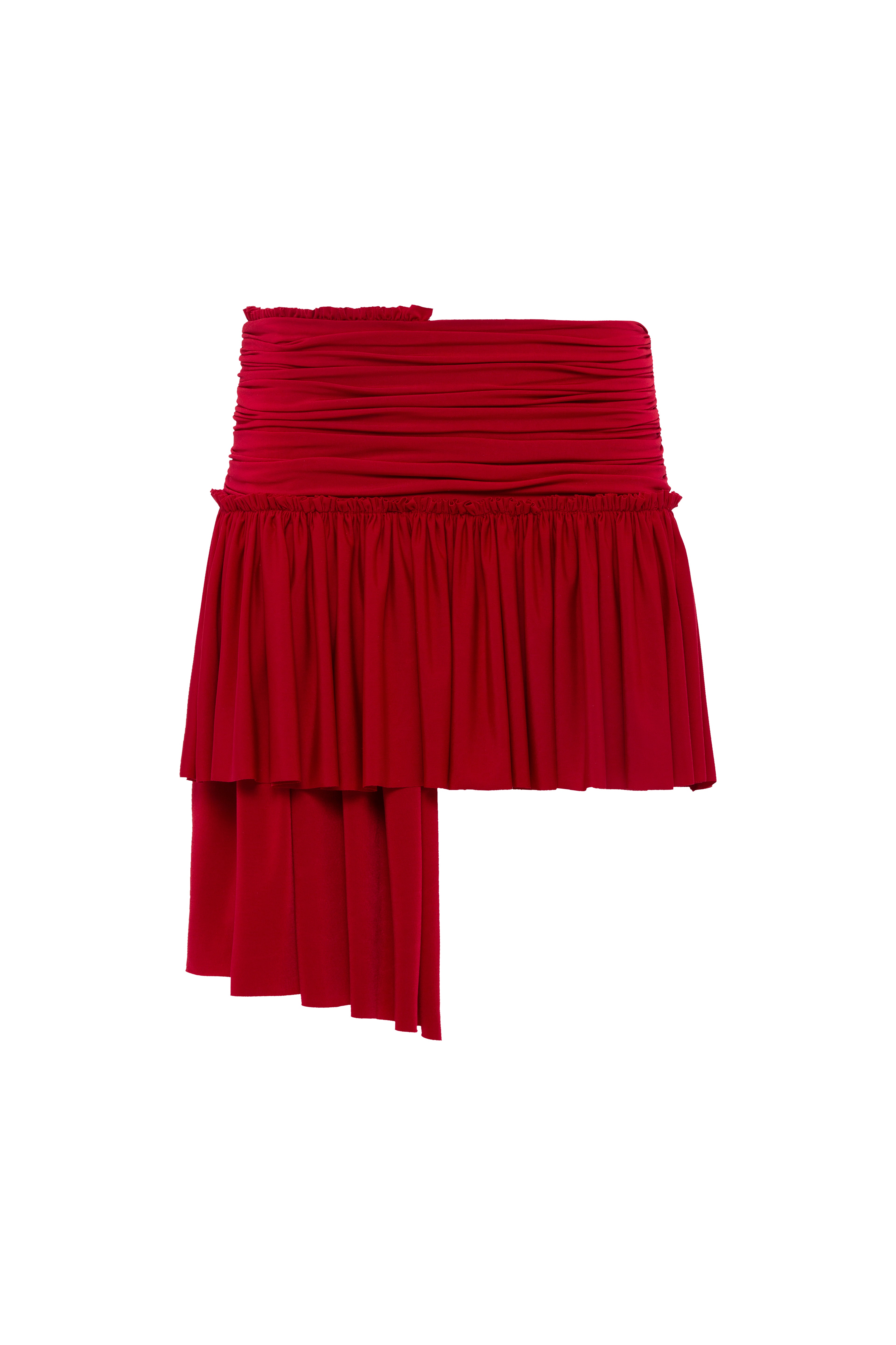 GIGI - Asymmetric jersey mini skirt