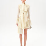 GIGI - Ruched mesh mini skirt