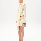 GIGI - Ruched mesh mini skirt