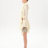 GIGI - Ruched mesh mini skirt