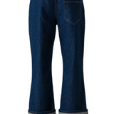 GILBERTE - Embellished wide-leg jeans with a cuffed hemline