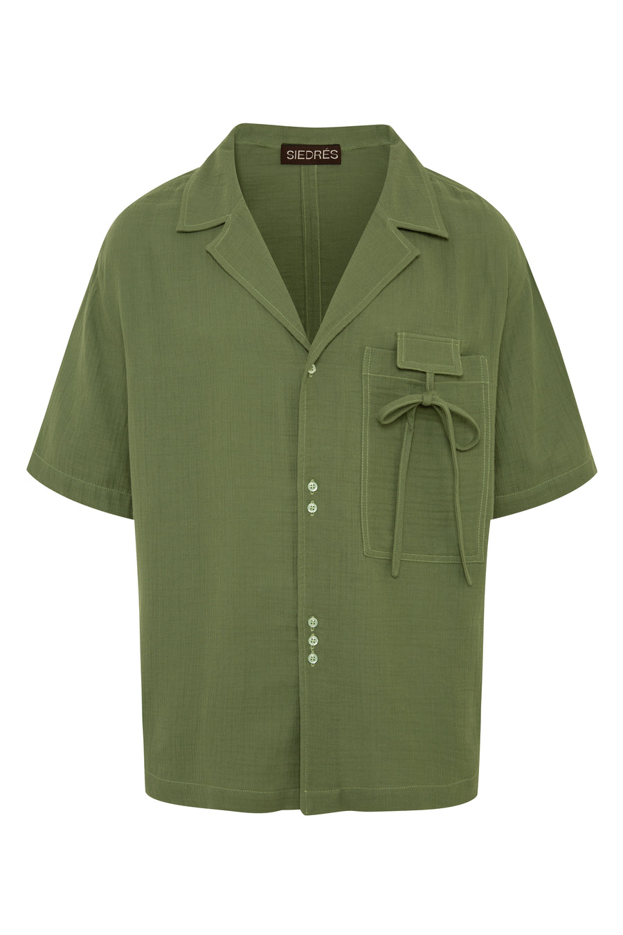 GIORGIO - Regular-fit resort collar short sleeve shirt