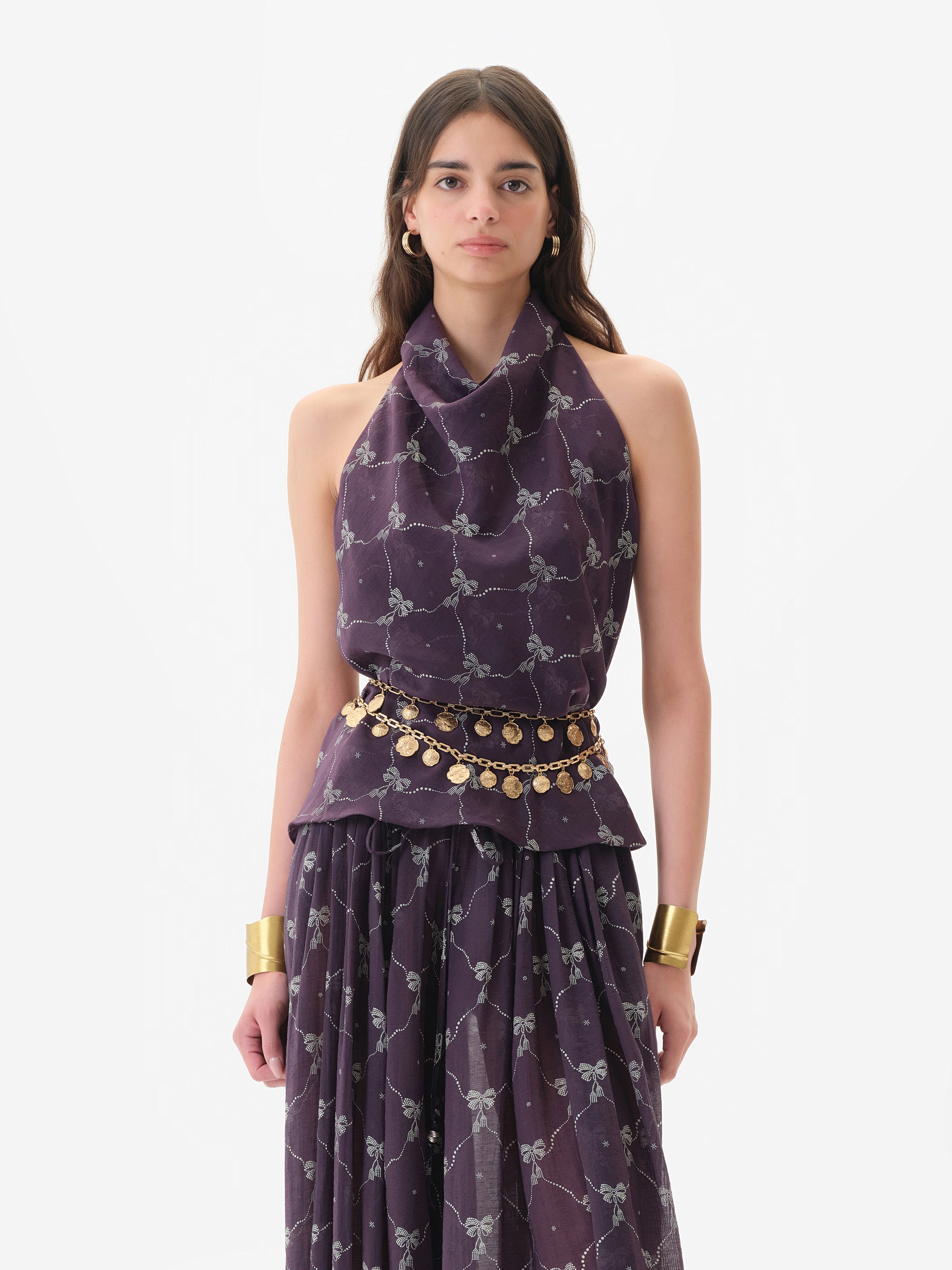 HELIA - Printed voile balloon pants