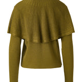 HERIAN - Cape and bow detailed knit cardigan