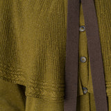 HERIAN - Cape and bow detailed knit cardigan