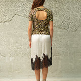 IDYL - Velvet devoré open-back top