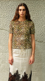 IDYL - Velvet devoré open-back top